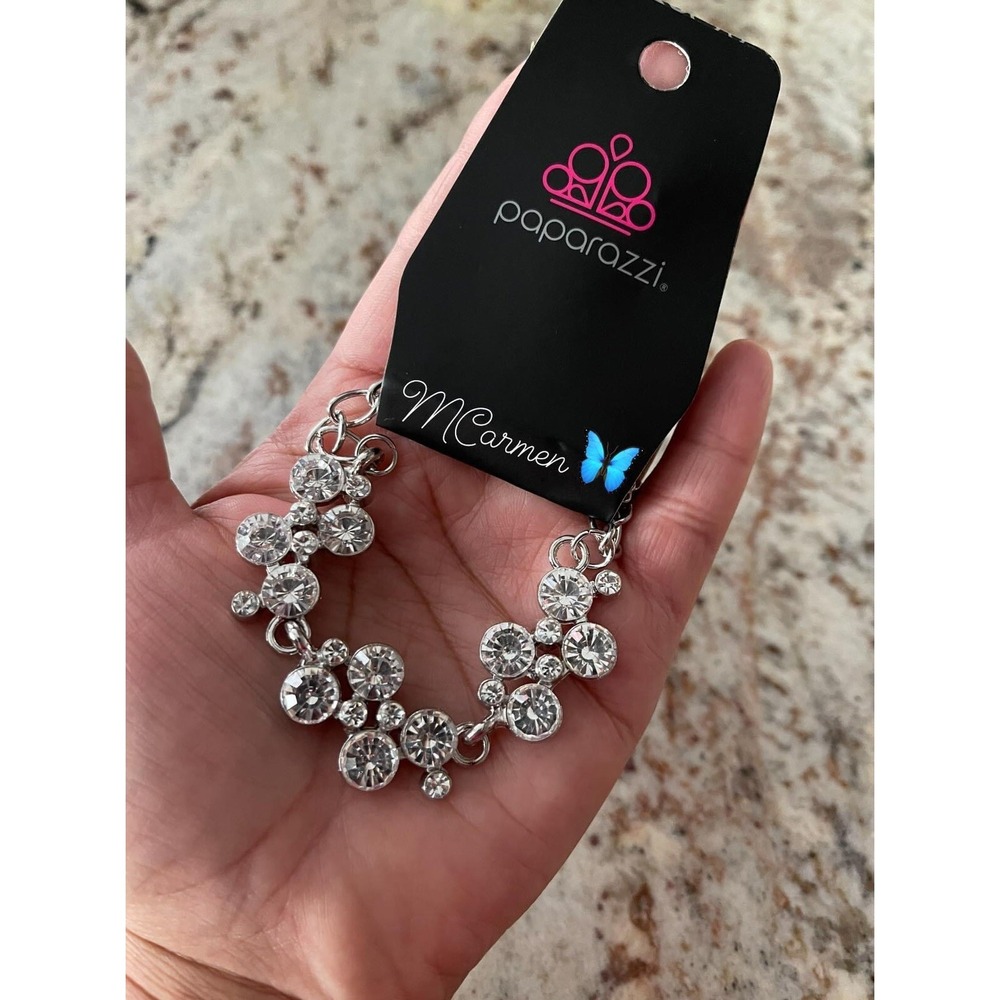 Old  Hollywood White Bracelet  Paparazzi